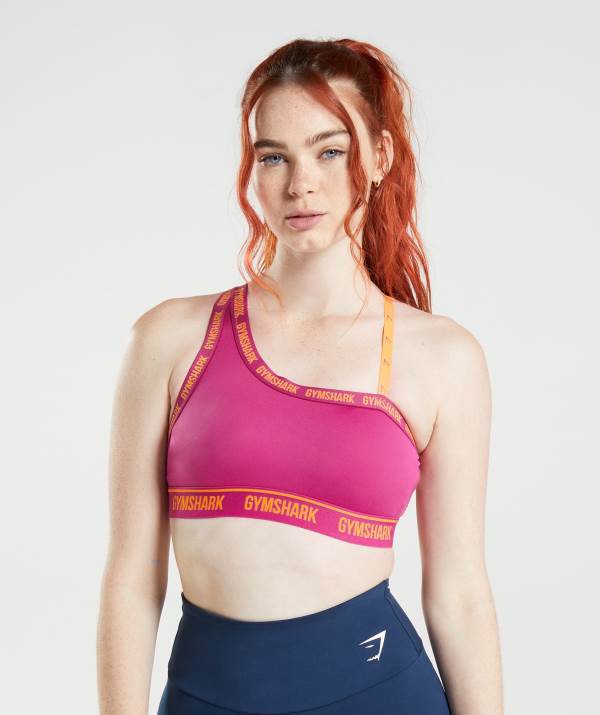 Damske Športové Podprsenky Gymshark Strike Ruzove / Oranžové | GX7430615